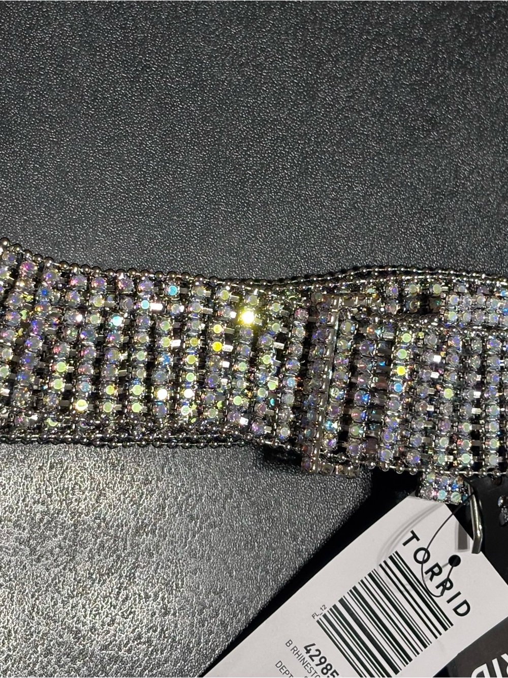 torrid Iridescent Multi-Row Rhinestone Belt - Pink/Gold/Silver - Picture 10 of 14